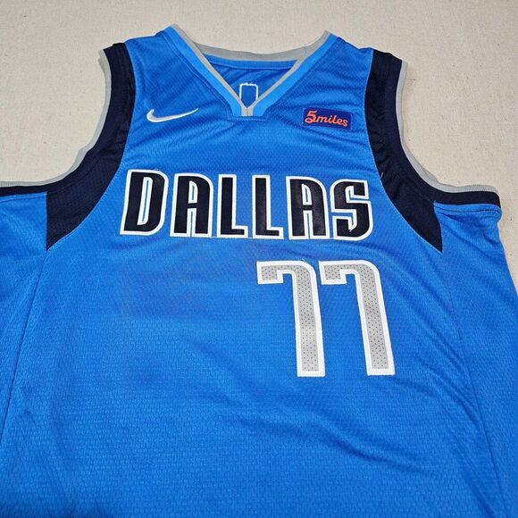 Dallas Mavericks #77 Luka Doncic 5 Miles Stitched Jersey Nike Size 50 (XL) - Picture 4 of 8